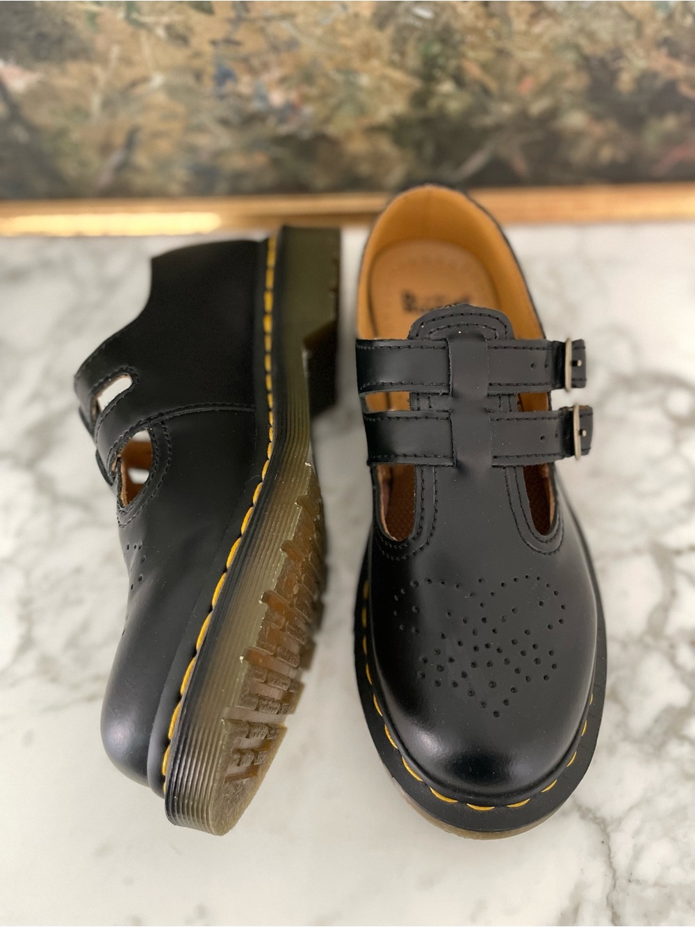 Dr. Martens Mary‎ Jane Shoes  Black Leather Womens Size 7 - Picture 5 of 8